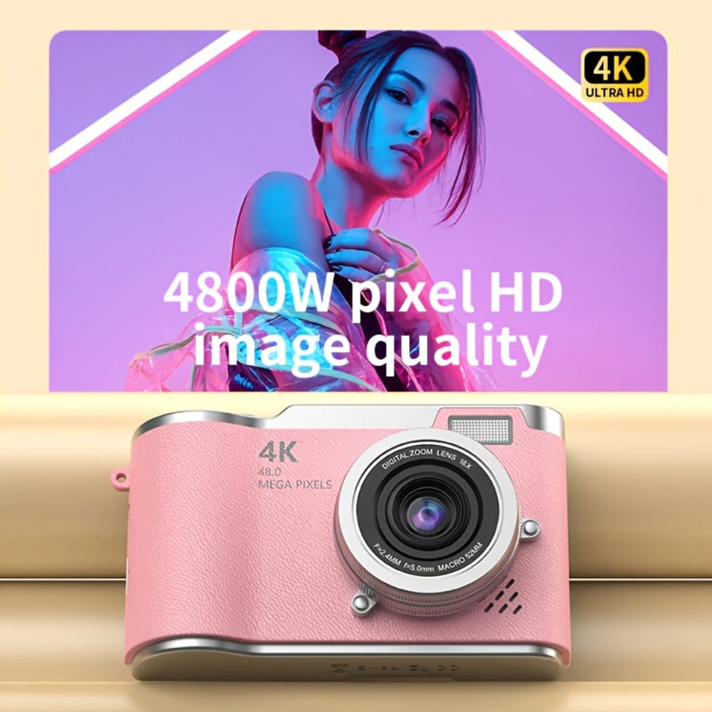 4K vlogovací kamera s otočným displejem, kompaktní digitální záznamník
