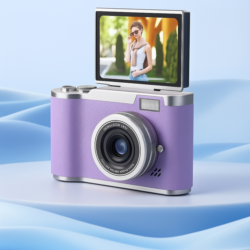 4K vlogovací kamera s otočným displejem, kompaktní digitální záznamník