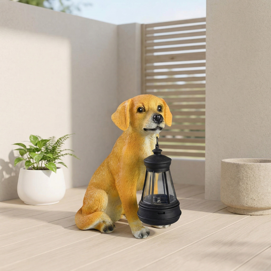 Solhund Havefigur til Udendørs Haver og Terrasser | Rosalyssa
