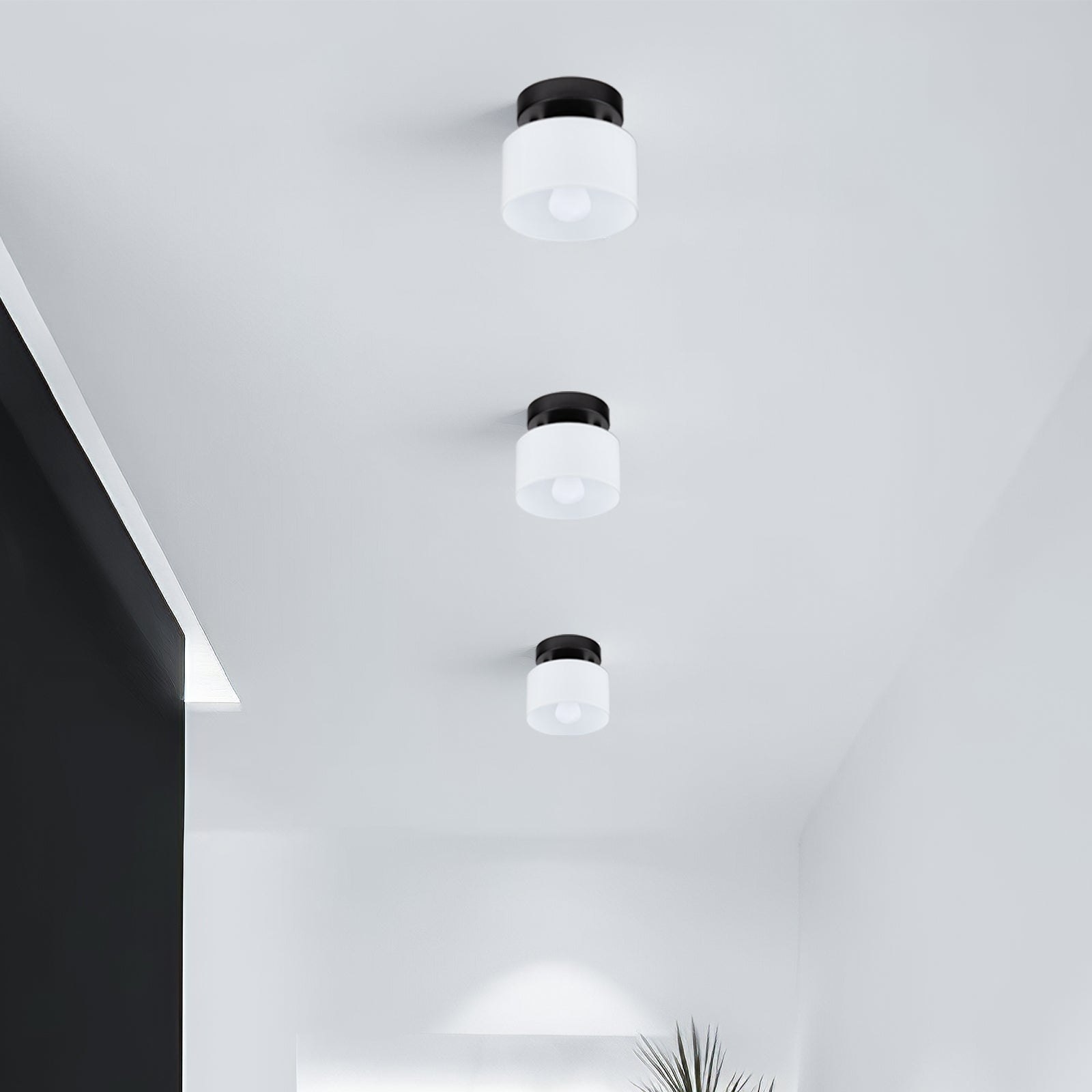 Lámpara de techo retro de vidrio ámbar E27/E26 para cocina, pasillo y sala de estar