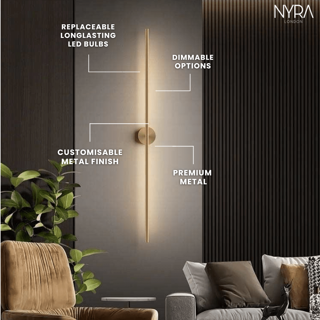 LumaNova Tube Wall Light for Modern Interiors and Living Spaces