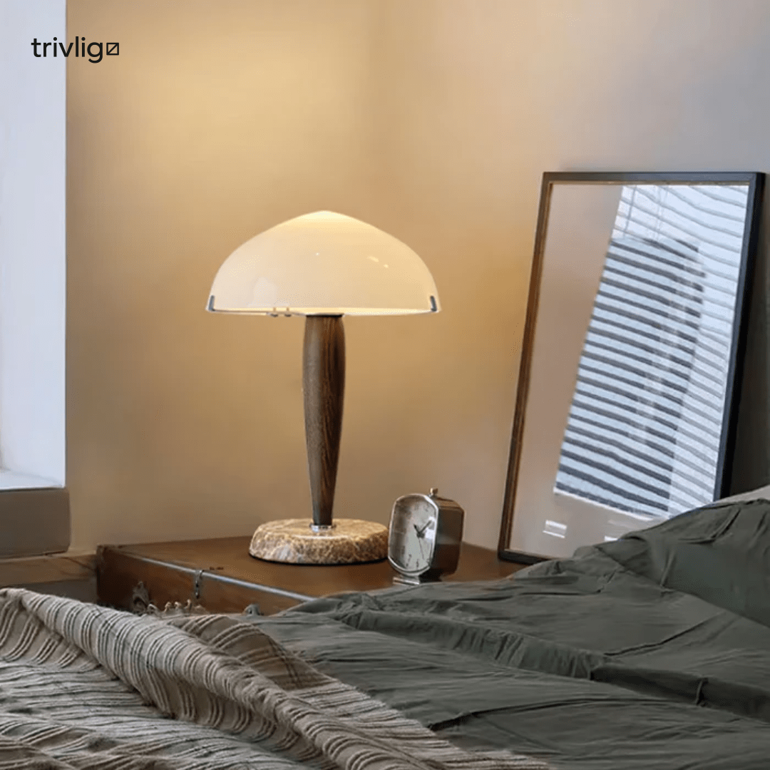 Verve Retro Bordlampe med Varm Stemningsbelysning til Sengen