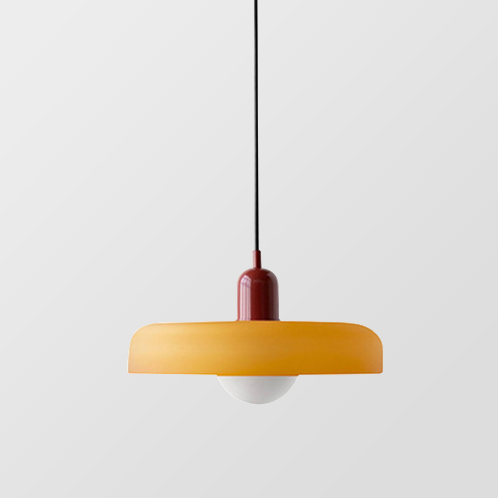 Lampada a sospensione nordica con aspetto in vetro retrò per spazi moderni e colorati