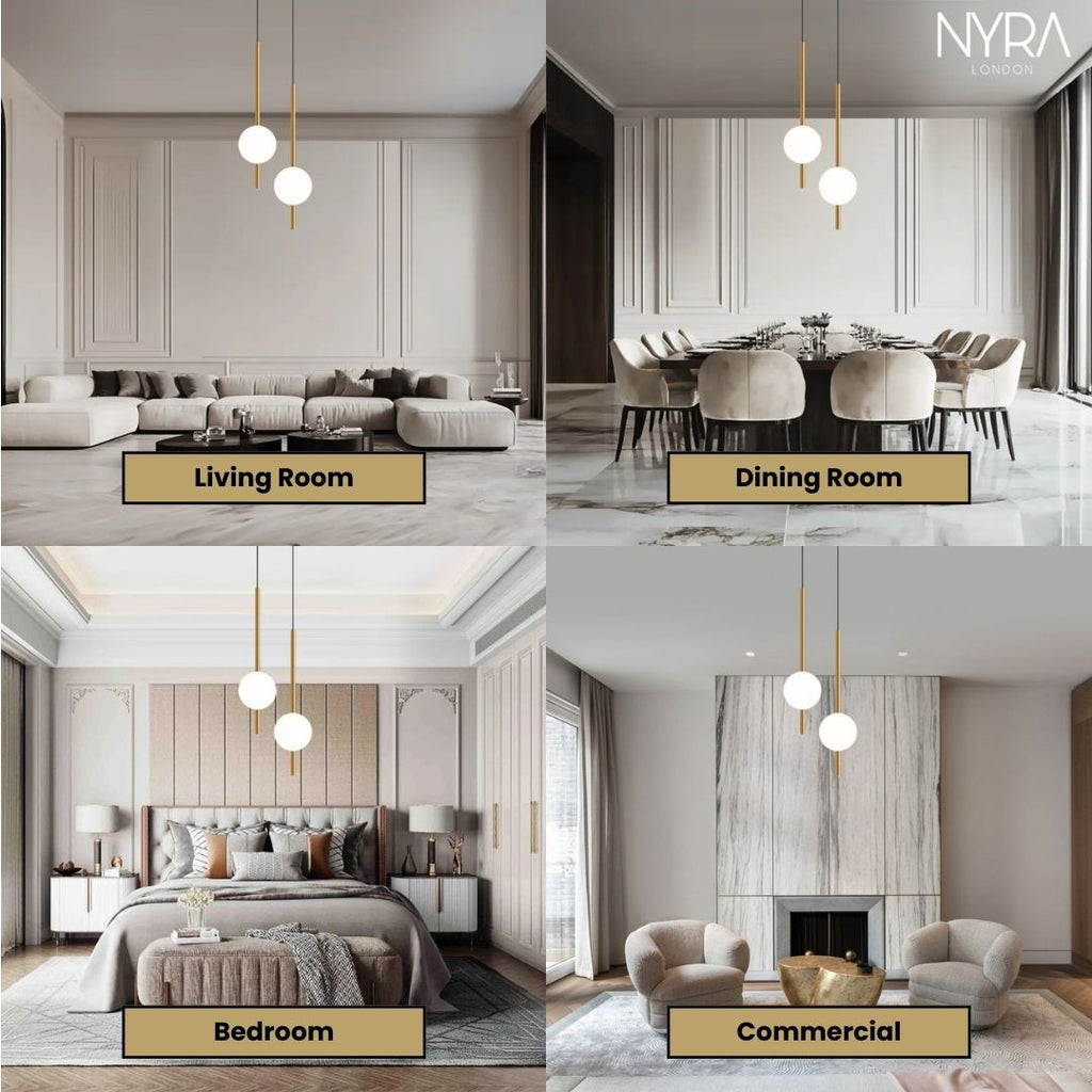 Luminaires suspendus NovaGlow pour salons et couloirs modernes
