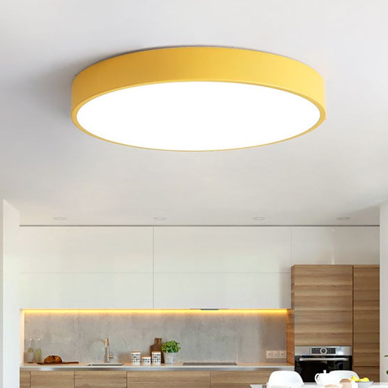 Nova Pink And Gray Round Ceiling Fixture For Living Room With LED