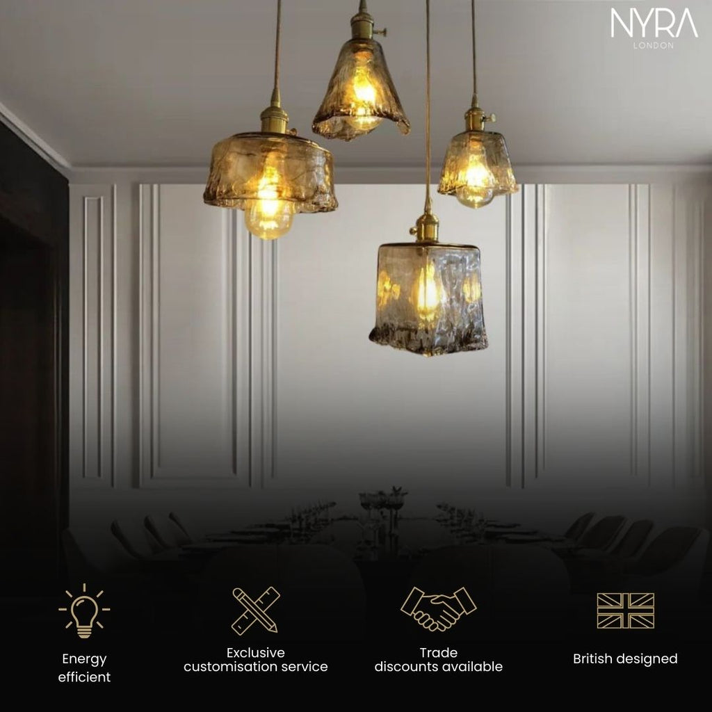 Aurelo Glass Pendant Lights For Modern Kitchen And Bath