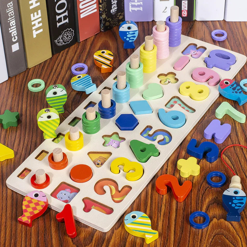 Tavola Attività Montessori Giocattolo in Legno per Bambini piccoli Apprendimento