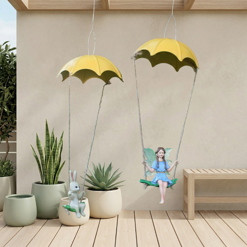 Ensemble de décorations suspendues Fairy Garden pour usage intérieur et extérieur | Rosalyssa
