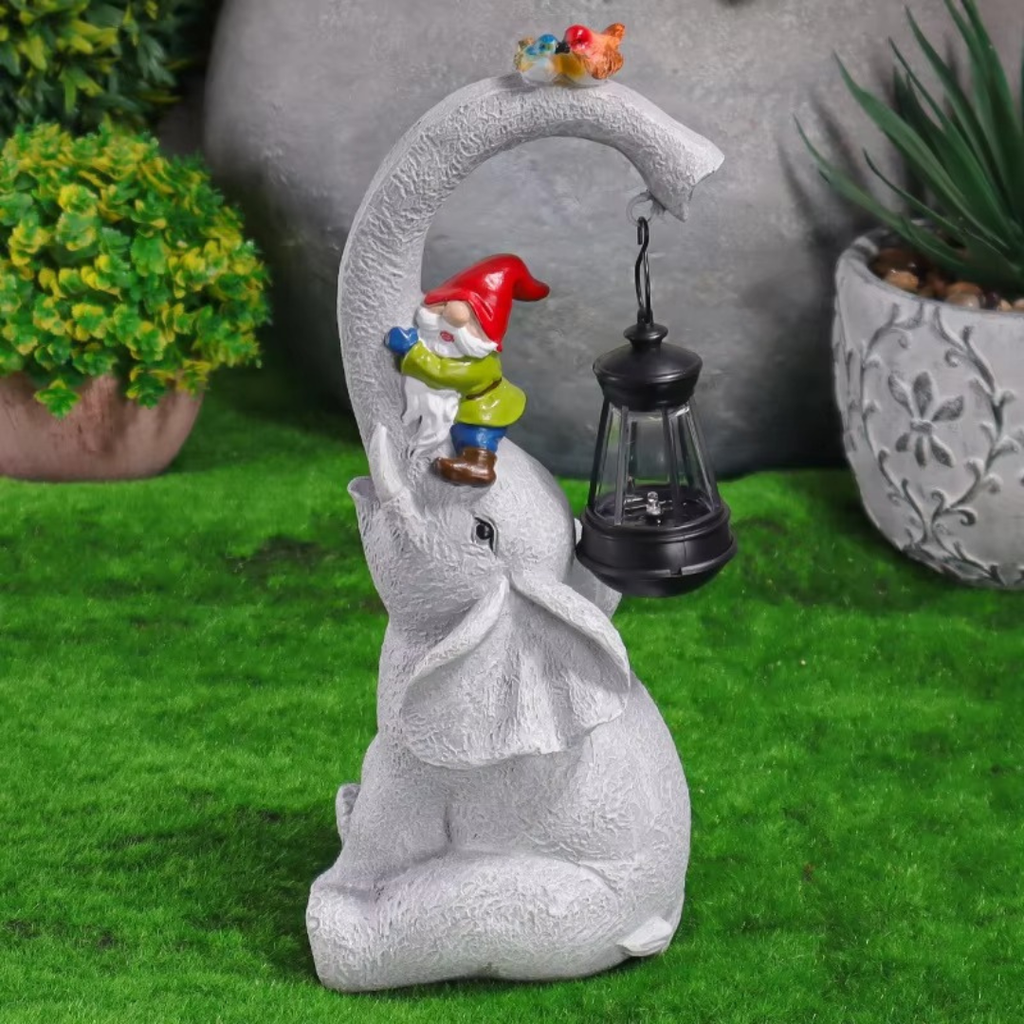 Lanterna da Giardino a Energia Solare a Forma di Elefante per Spazi Esterni | Rosalyssa