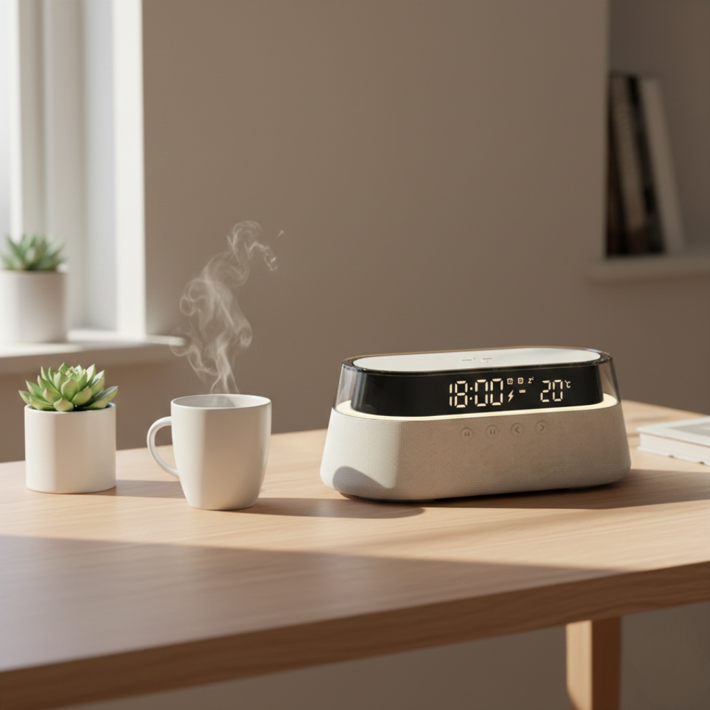 Reloj Despertador Inteligente con Altavoz Bluetooth para Dormitorio | Rosalyssa
