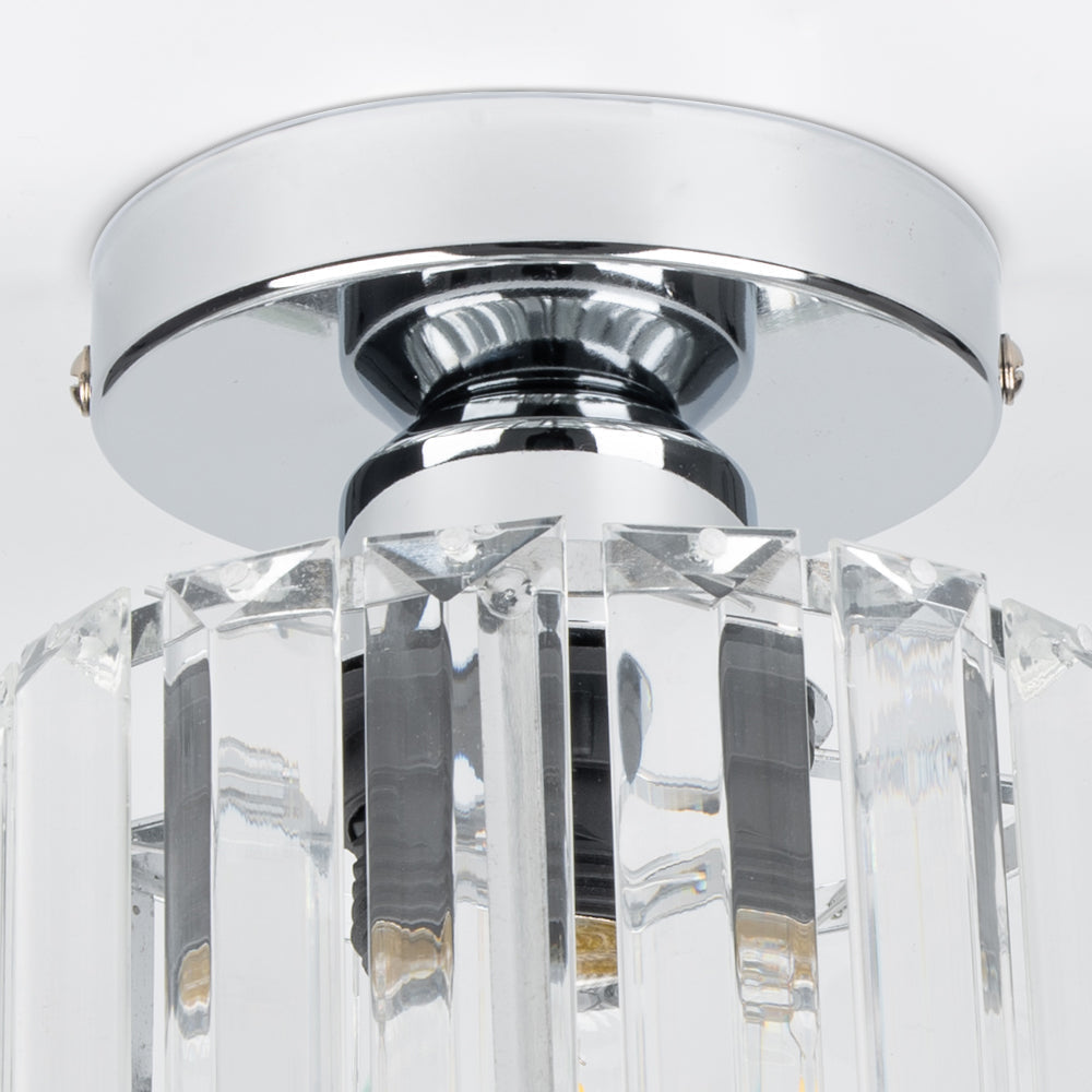 Crystal Ceiling Light E27, Surface Mounted, Modern Hall and Living Room