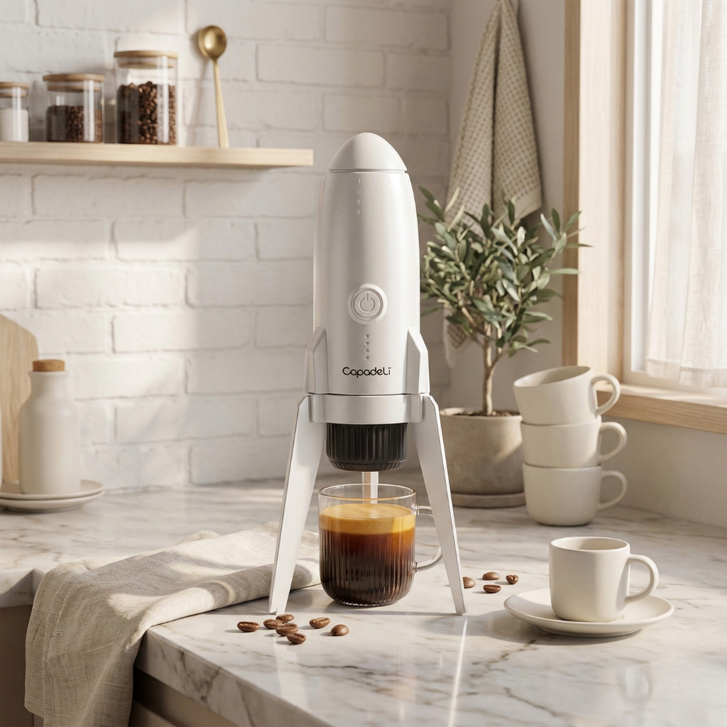 Self-Heating Portable Espresso Machine For Travel And Outdoor Use | Rosalyssa