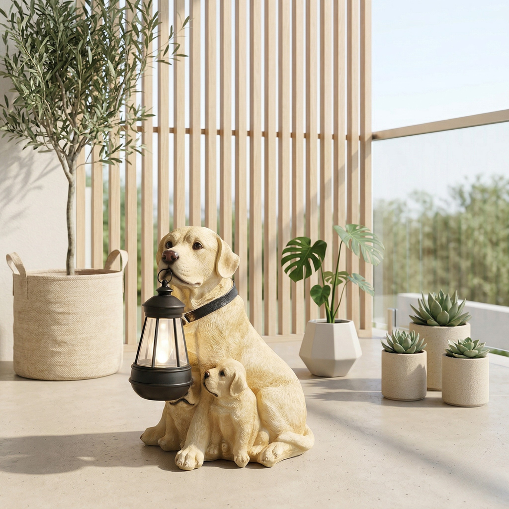 Solar Puppy Havepynt til udendørs terrasse og haveindretning | Rosalyssa
