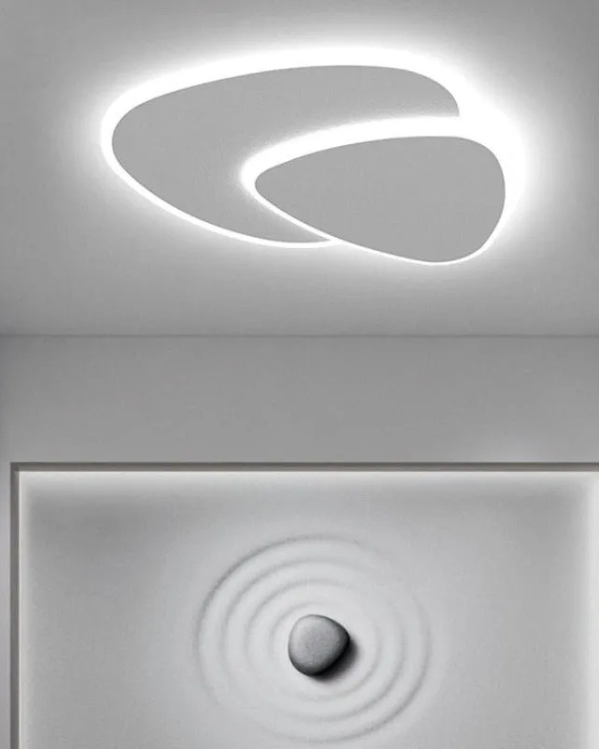 Asymmetrical Ceiling Light With LED Warm Glow For Modern Living Spaces