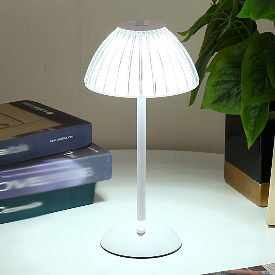 Golden Touch USB genopladelig bordlampe med krystalskærm