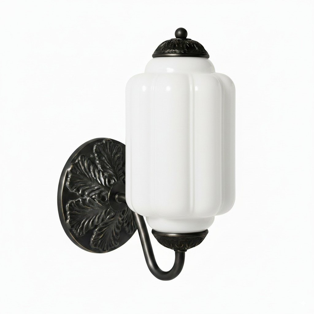 Vintage Milk Glass Wall Light Fixture For Indoor Ambient Lighting | Rosalyssa
