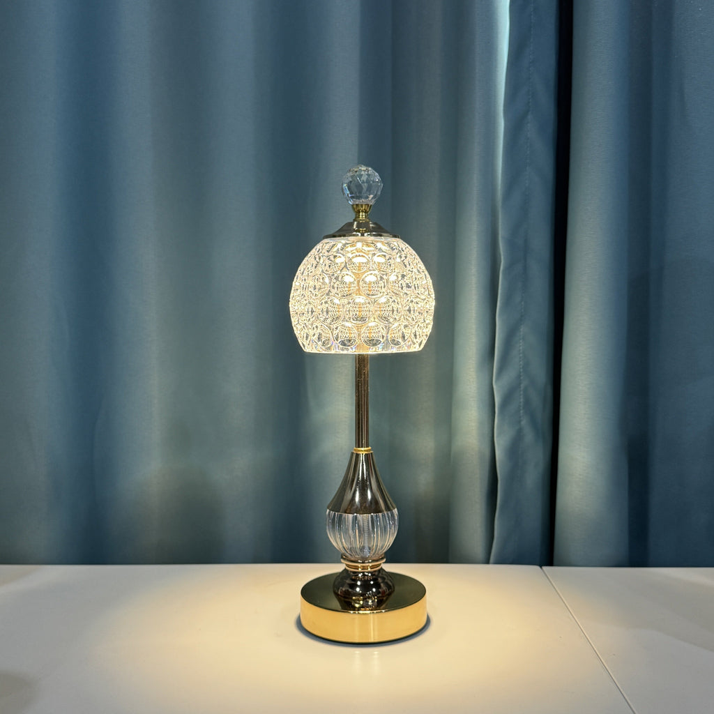 Lampe de chevet Crystal Touch avec lumière LED rechargeable