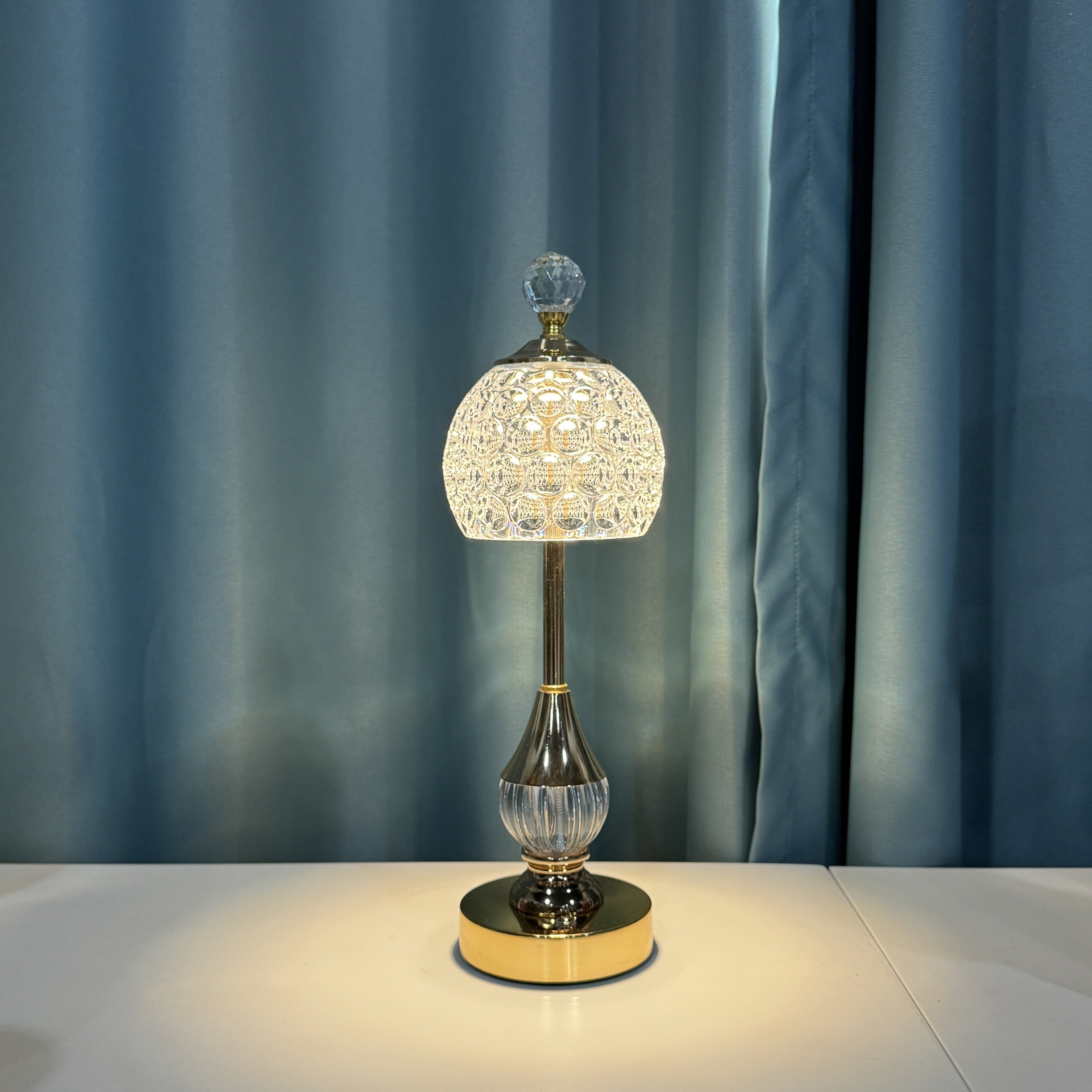 Lampe de chevet Crystal Touch avec lumière LED rechargeable