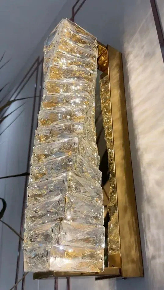 Nástěnná lampa Nova Crystal Accents z nerezové oceli s třemi barevnými teplotami
