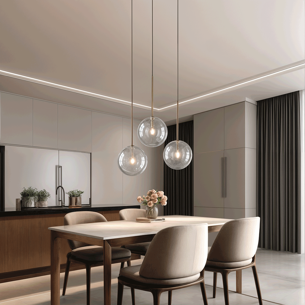 Lunel glazen bol hanglamp voor Scandinavische moderne woningen