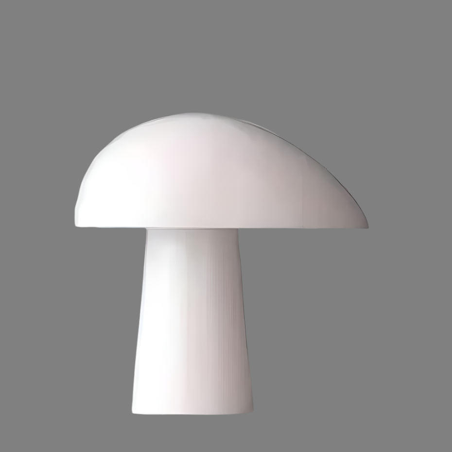 Stolní lampa Nova Mushroom s teplým dřevěným dekorem