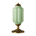 Vintage französische Retro-Tischlampe aus cremefarbenem Glas mit Struktur | Rosalyssa
