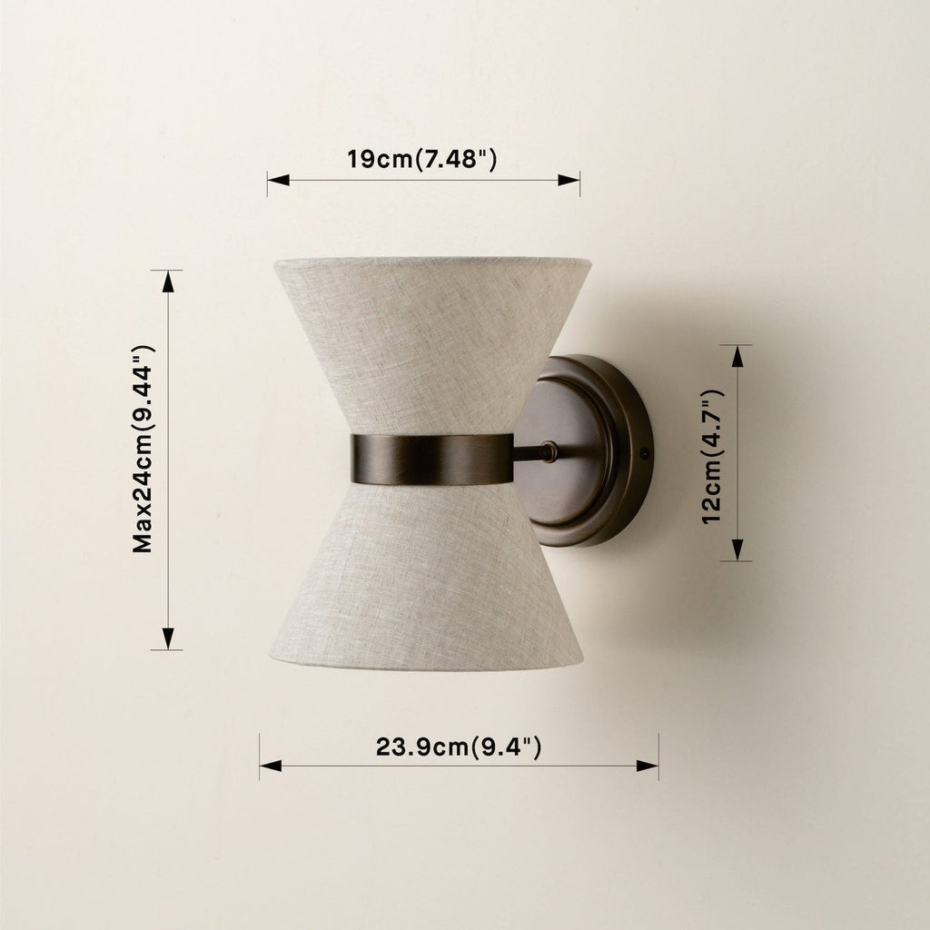 Bronze & Linen Wall Light Delivers Warm, Tranquil Illumination