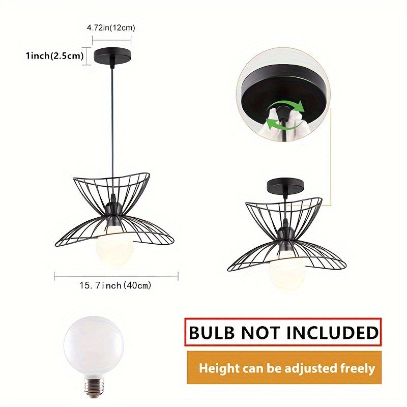 Adjustable Black Pendant Light With Retro Industrial Design