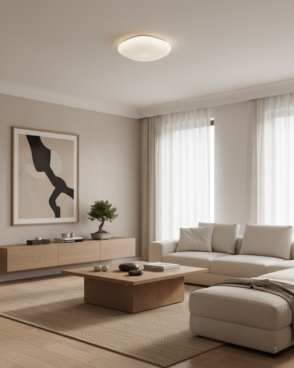 Scandinavian Minimalist Ceiling Light With Star Pattern