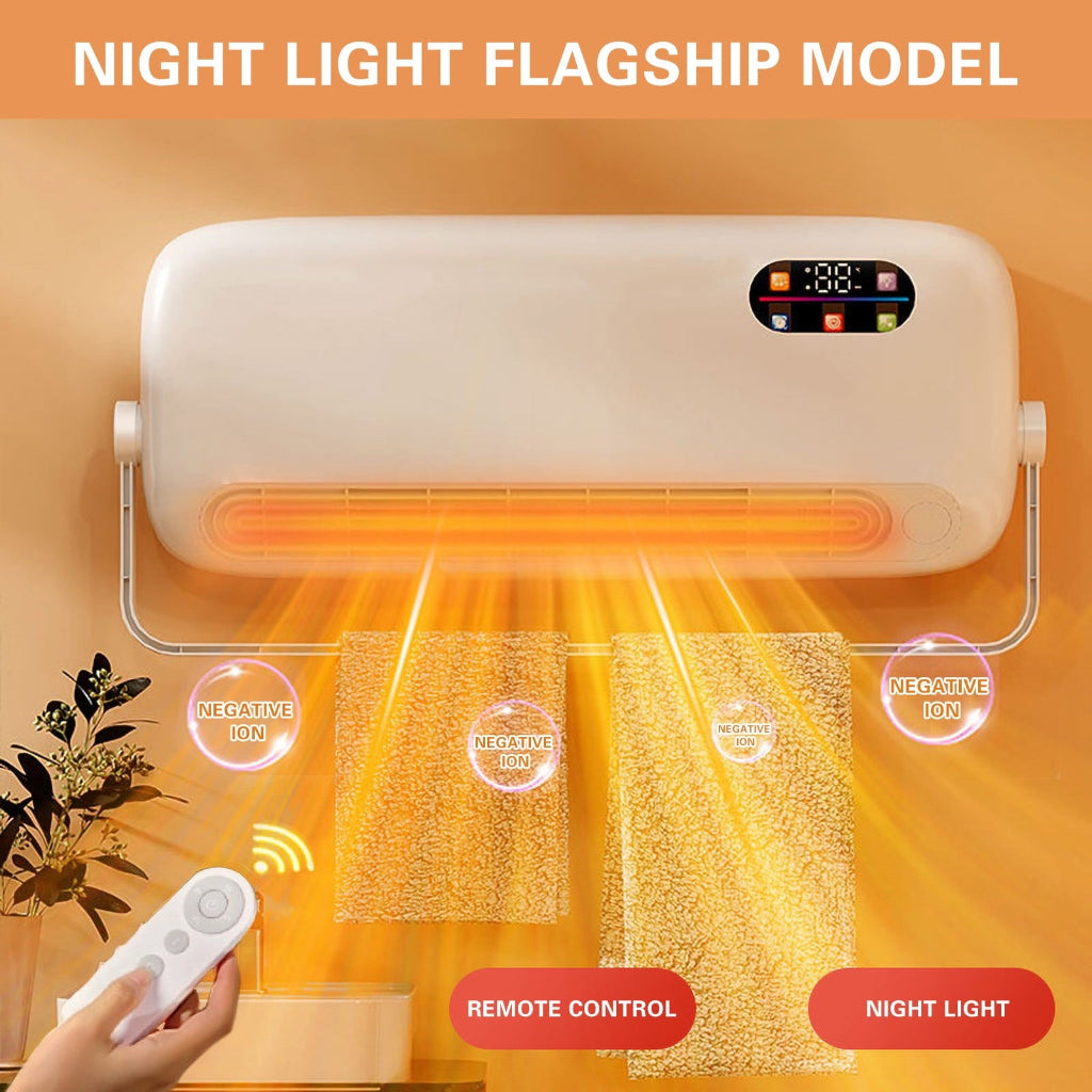Nástěnný kombinovaný topení a ventilátor pro celoroční pohodlí