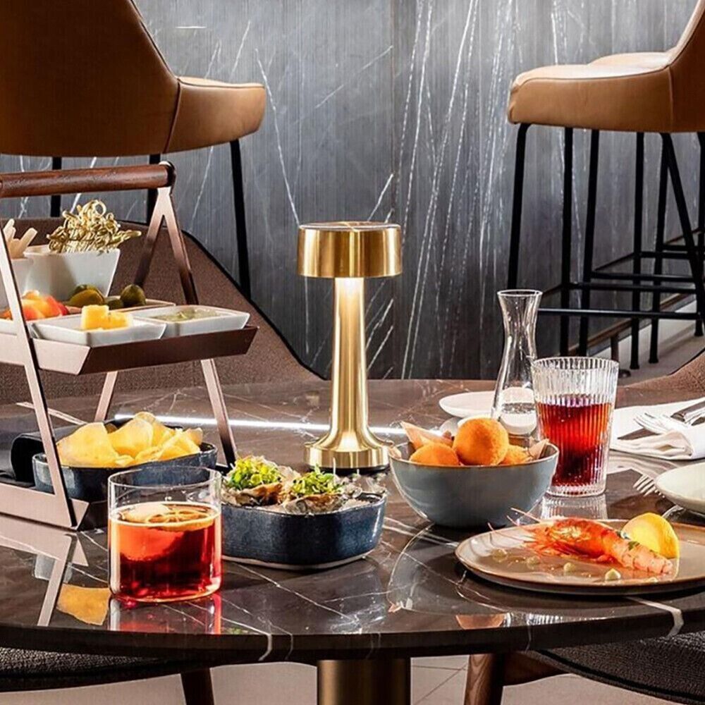 LumaNova Retro LED Wireless Rechargeable Table Lamp For Restaurants
