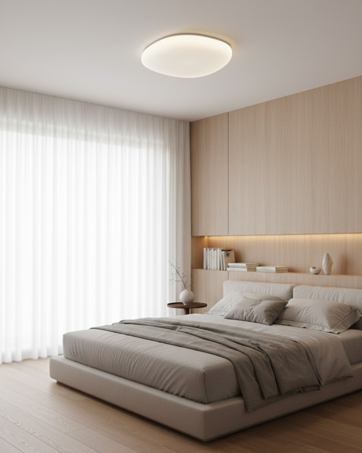 Scandinavian Minimalist Ceiling Light With Star Pattern
