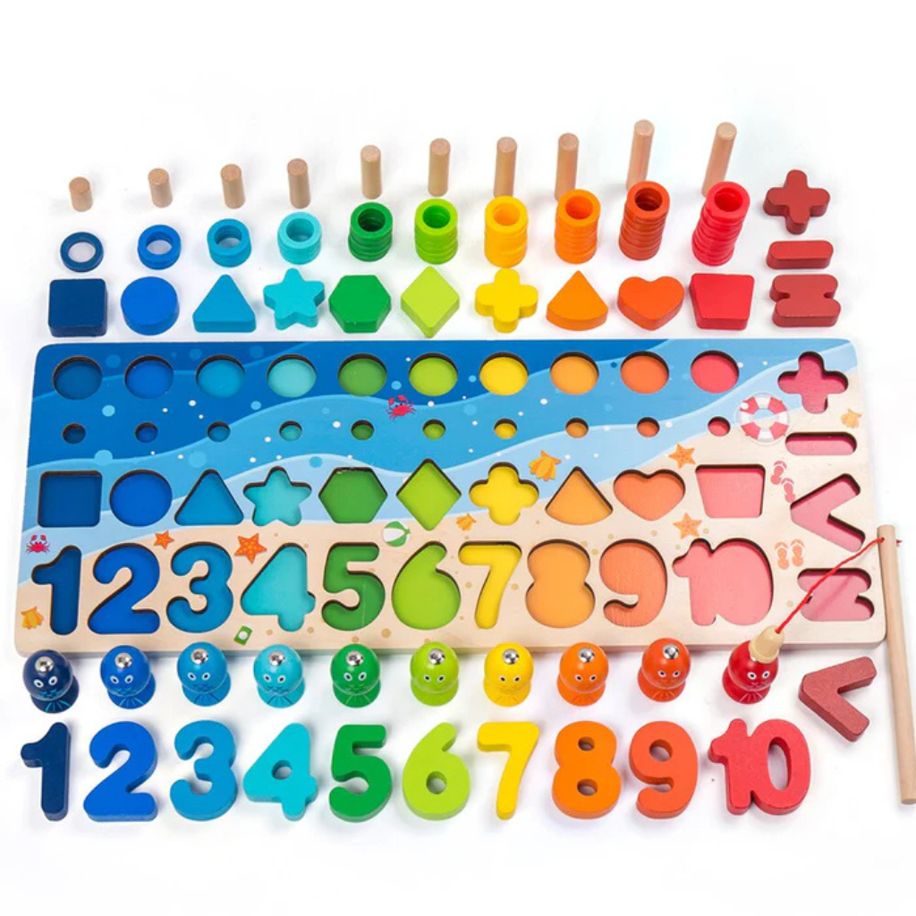 Tavola Attività Montessori Giocattolo in Legno per Bambini piccoli Apprendimento