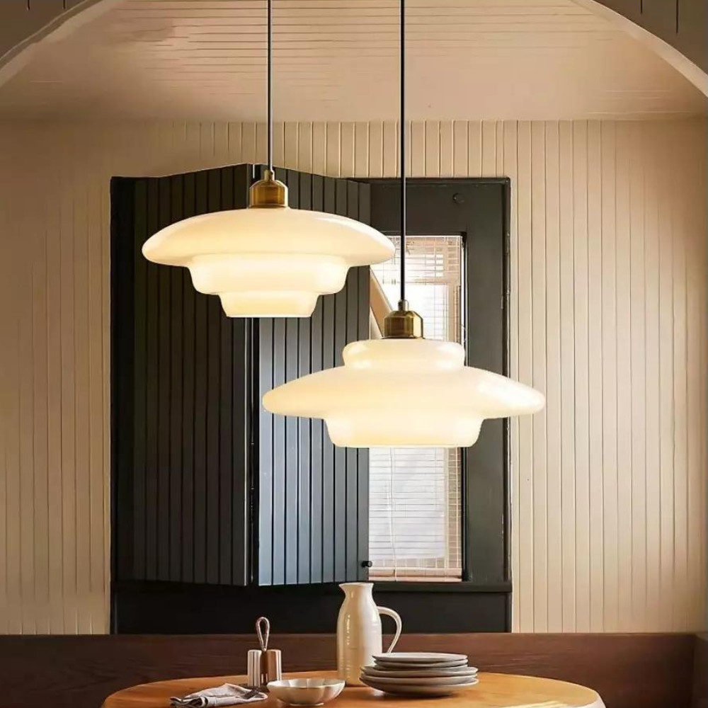 Gold Finish Art Deco Ceiling Lamp With Brass And Glass Vintage Design