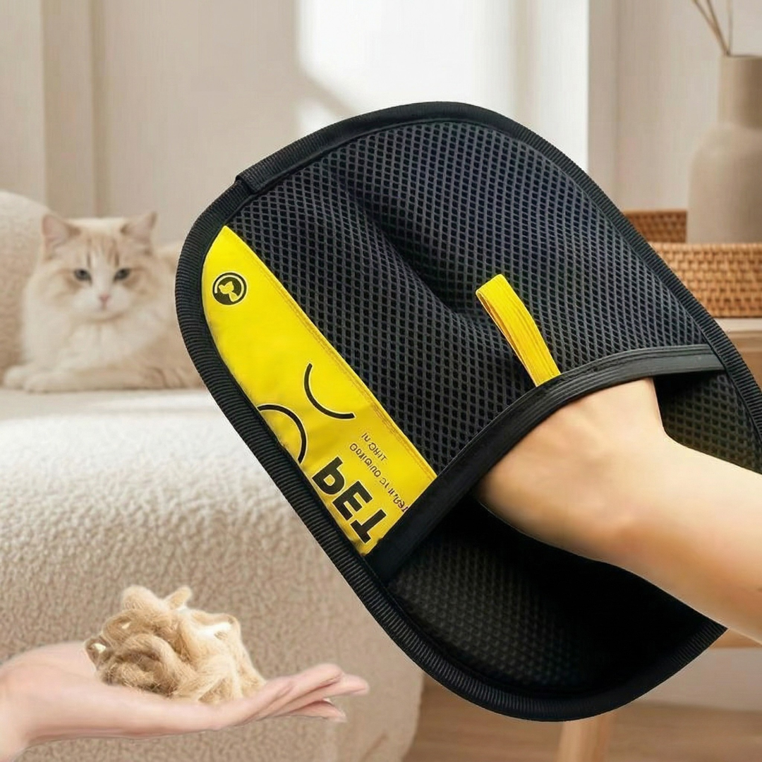 Pet Grooming Hair Removal Glove For All Pets At Home | Rosalyssa