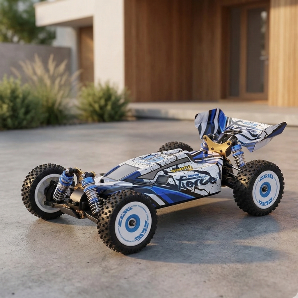 Coche RC 4WD a escala 1:12 sin escobillas, coche de carreras todoterreno de alta velocidad 75 km/h | Rosalyssa