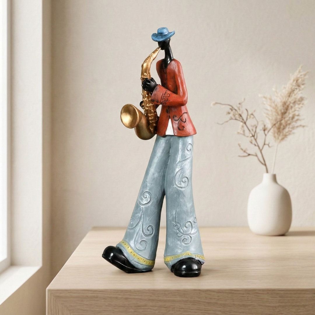 Elegant Abstract Jazz Music Resin Sculpture Figurine | Rosalyssa