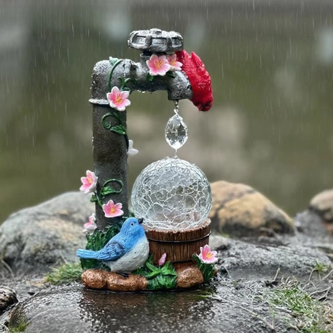 Elegant Solar Cardinal Garden Statue For Outdoor Decor | Rosalyssa