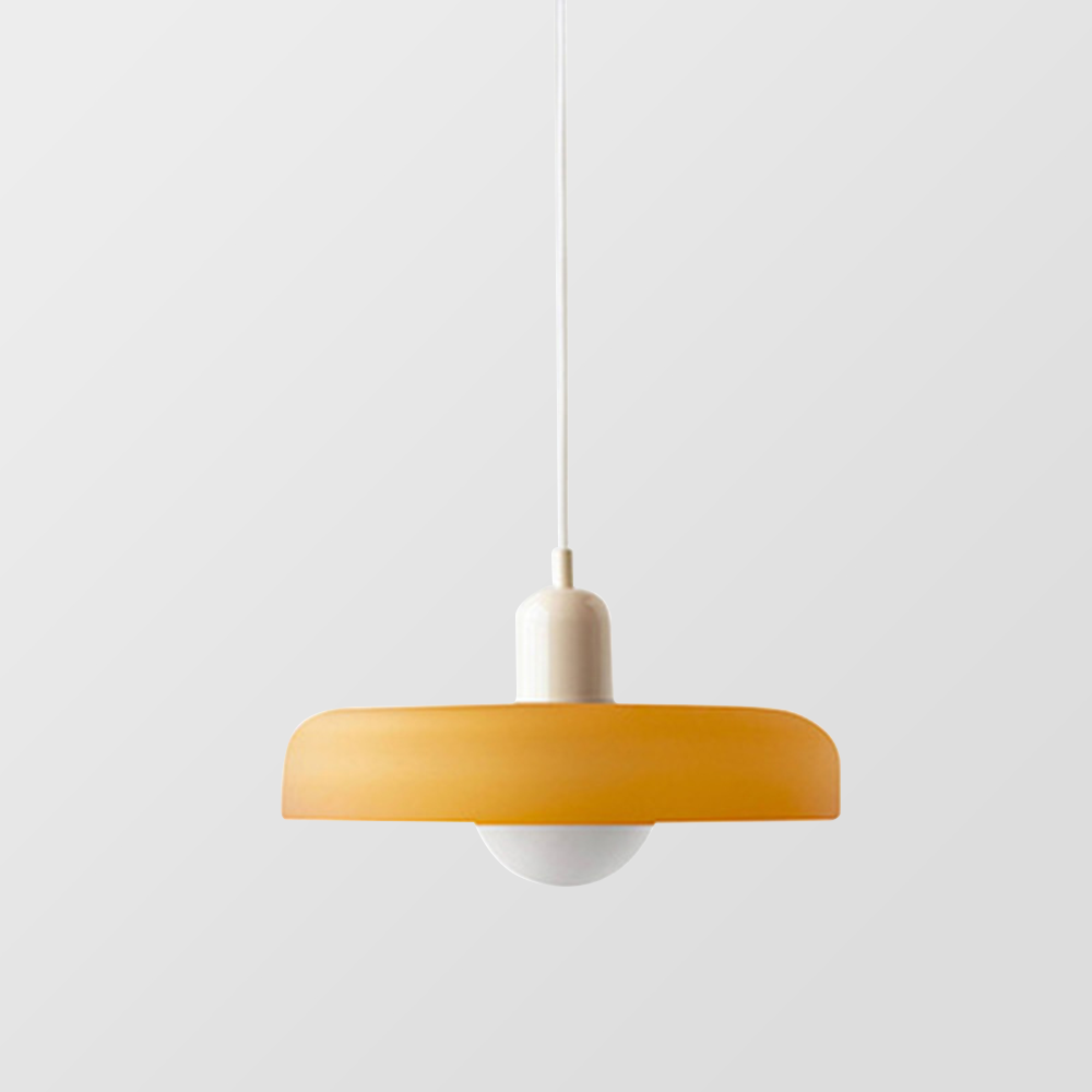 Lampada a sospensione nordica con aspetto in vetro retrò per spazi moderni e colorati