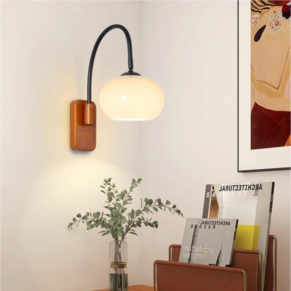 Aeris Persimmon Rotating Glass Wall Accent Light Fixture