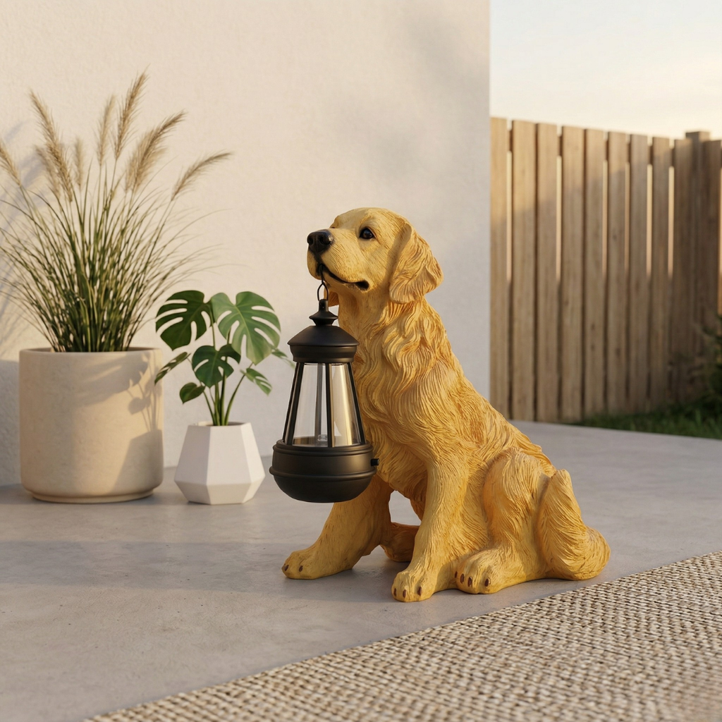 Solar Puppy Havepynt til udendørs terrasse og haveindretning | Rosalyssa