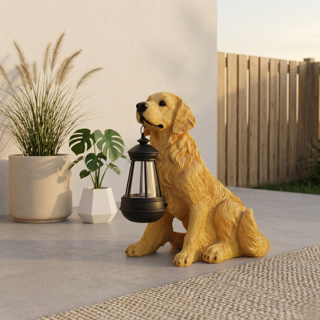 Solar Puppy Havepynt til udendørs terrasse og haveindretning | Rosalyssa