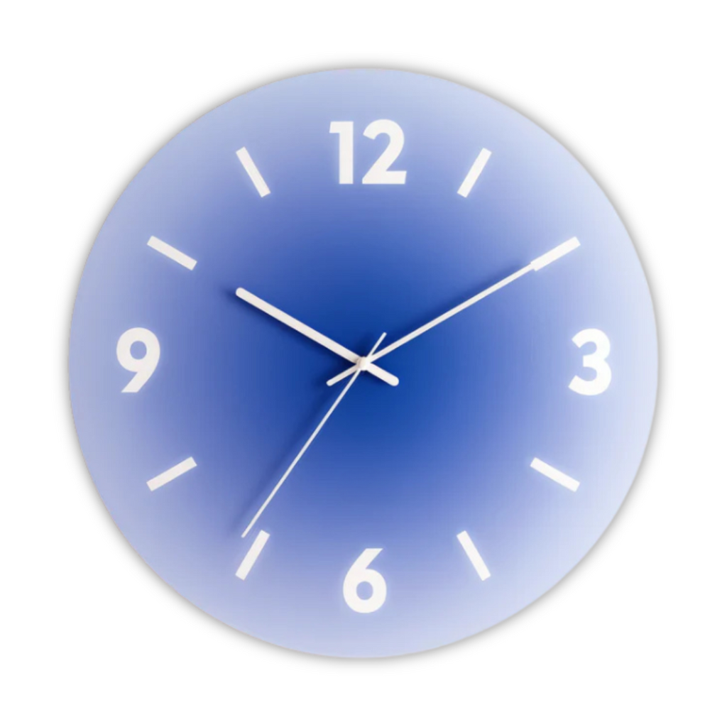 Orologio da parete in vetro Sunset con finitura sfumata