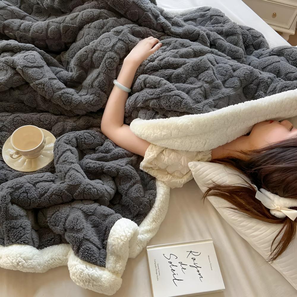 Nova Heart Cozy Sherpa-tæppe til stuen for komfort
