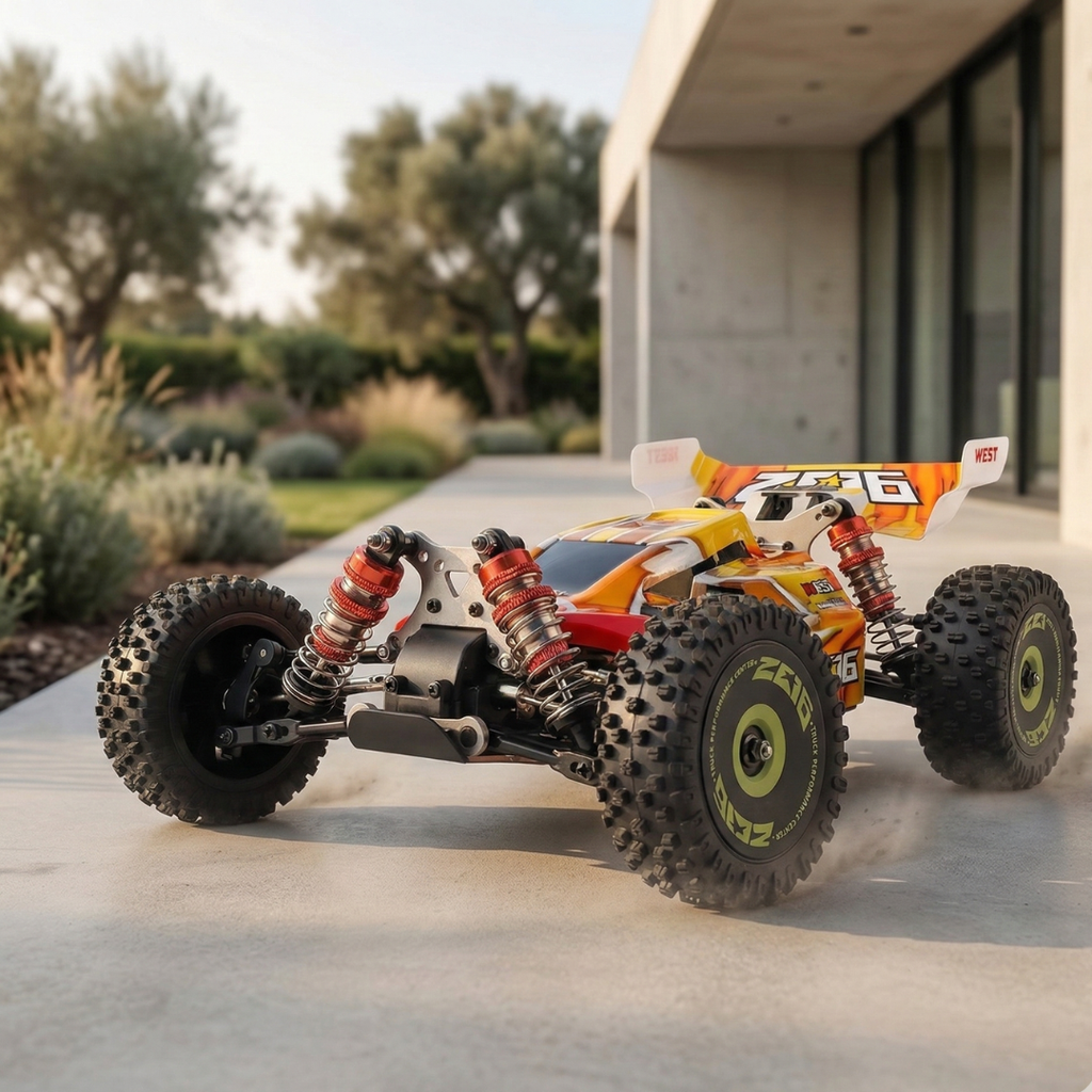 Harjaton RC-kilpa-auto 1:14 mittakaava 4WD Nopea 75 km/h maastoajoon | Rosalyssa