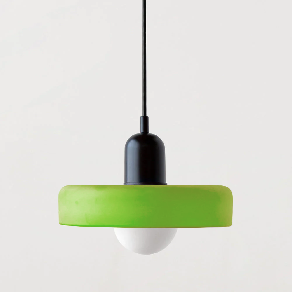 Lampada a sospensione nordica con aspetto in vetro retrò per spazi moderni e colorati