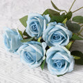 Bouquet di rose rosse artificiali per la festa della mamma, decorazione per la casa