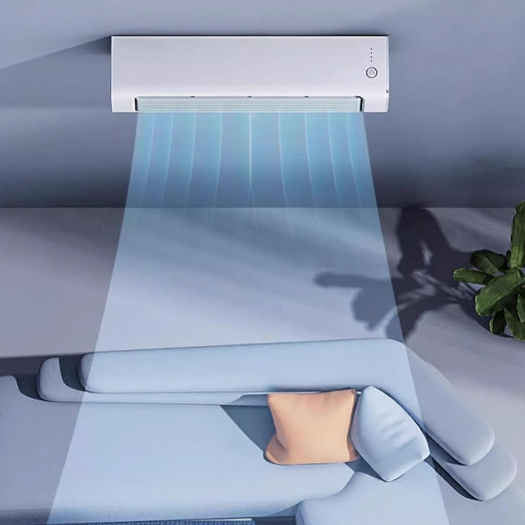 مكيف هواء محمول بدون شفرات مع مروحة وجهاز تحكم عن بعد، مبرد جداري