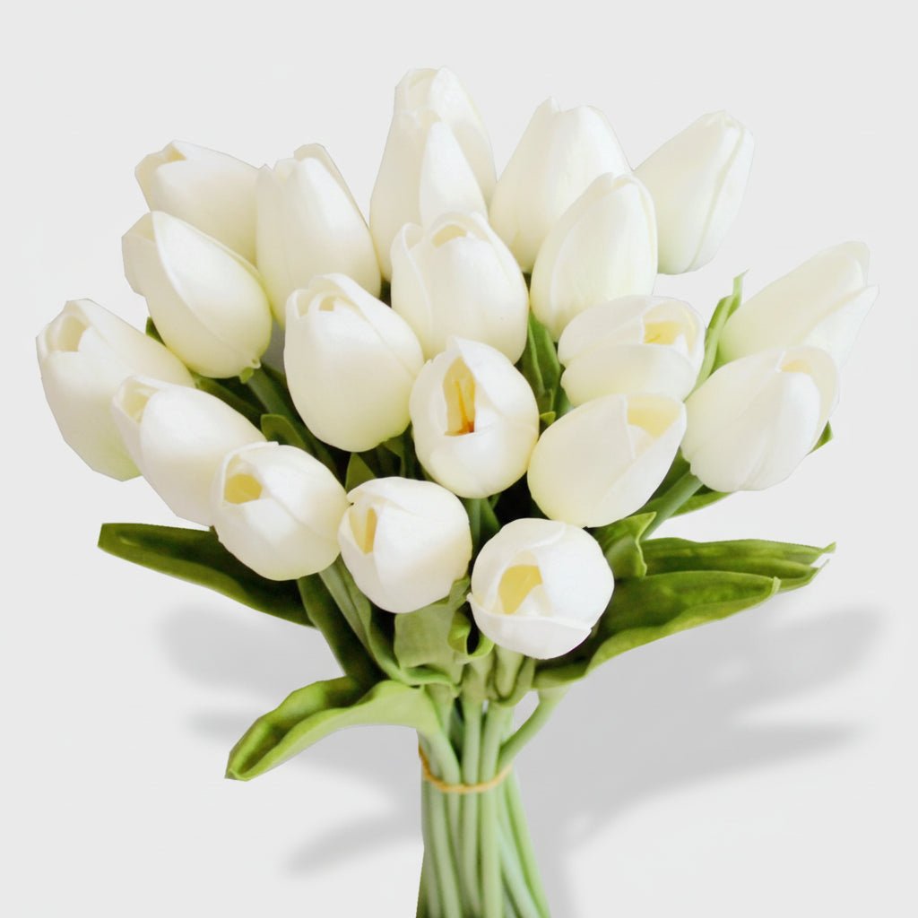 Bouquet di tulipani real-touch con steli in PU per la Festa della Mamma