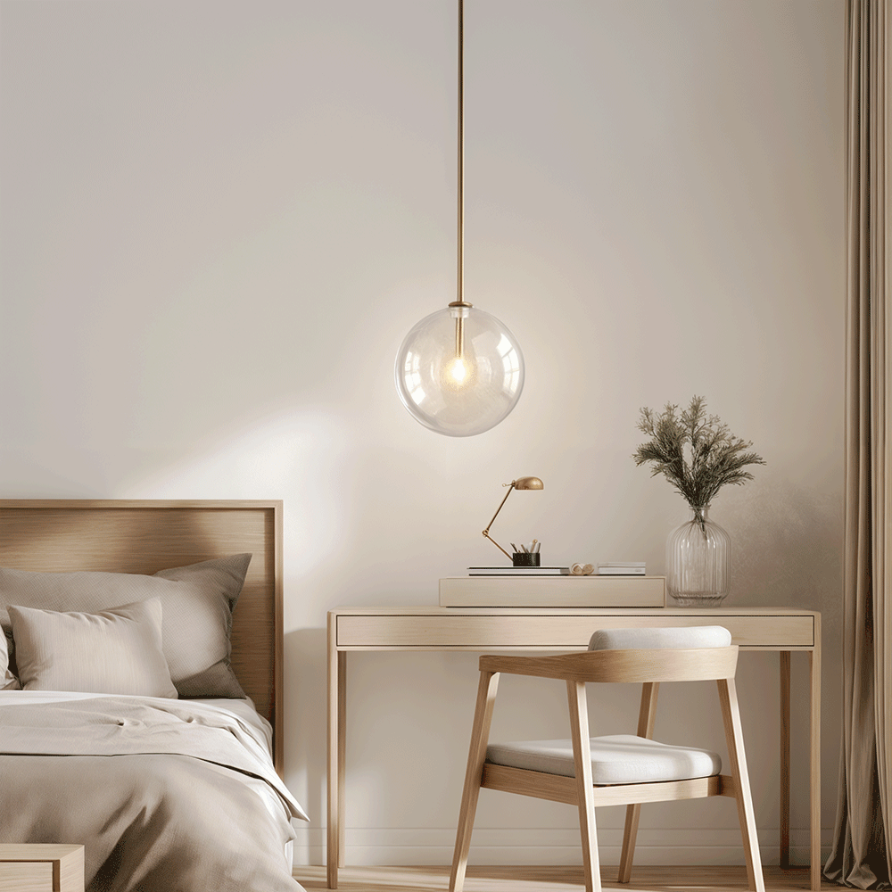 Lunel glazen bol hanglamp voor Scandinavische moderne woningen